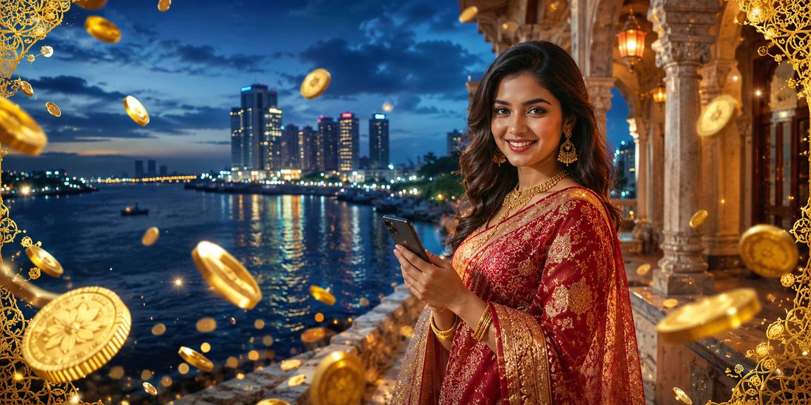 ঢাকায় শাড়ি পরিহিত নারীর মোবাইল ক্যাসিনো ব্যবহারের দৃশ্য
